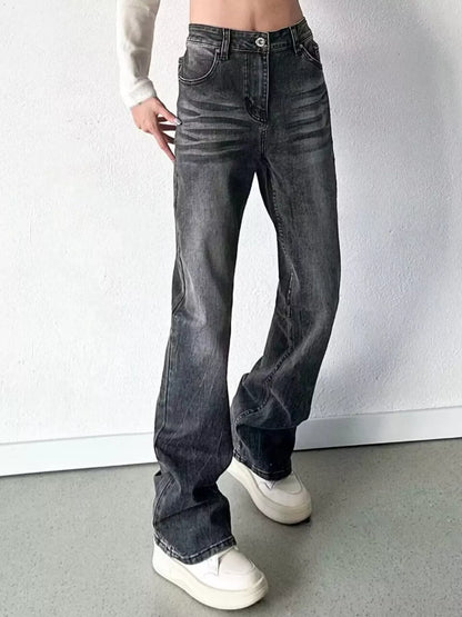 Vintage Wash High-Waisted Straight Leg Jeans | The Nichole Collection