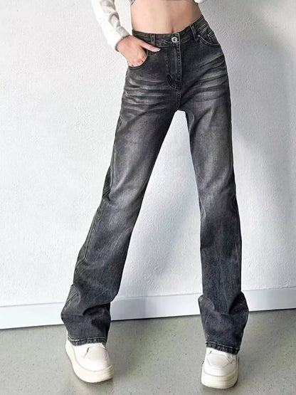 Vintage Wash High-Waisted Straight Leg Jeans | The Nichole Collection