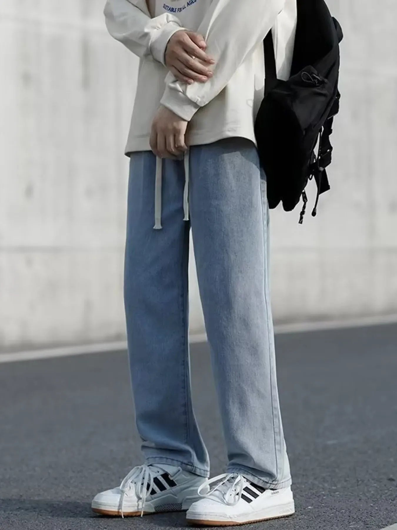 Vintage Wash Loose Fit Jeans | The Nichole Collection