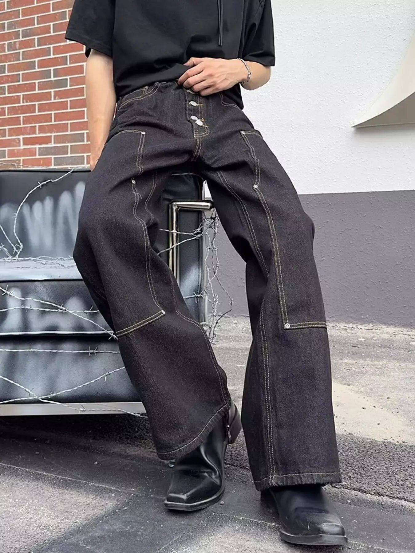 Vintage Wash Wide Leg Jeans | The Nichole Collection