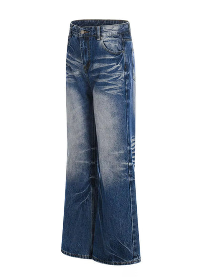 Vintage Wash Wide Leg Jeans | The Nichole Collection