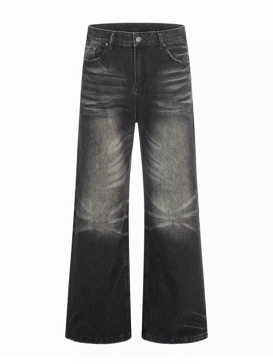 Vintage Wash Wide Leg Jeans Black / S The Nichole Collection