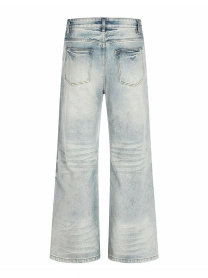 Vintage Wash Wide Leg Jeans | The Nichole Collection