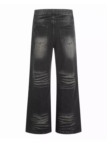 Vintage Wash Wide Leg Jeans | The Nichole Collection