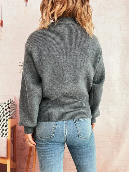 Waist-Defined Button-Up Cardigan Cardigan The Nichole Collection