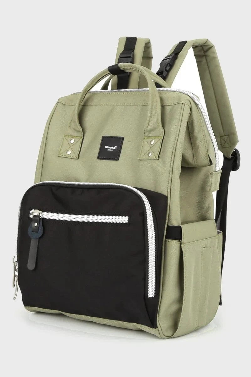 Waterproof Canvas Backpack Bag with Side Pockets Backpacks Green / One Size The Nichole Collection