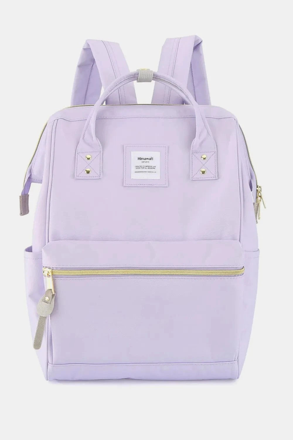 Waterproof Canvas Backpack Bag with Side Pockets Backpacks Lavender / One Size The Nichole Collection