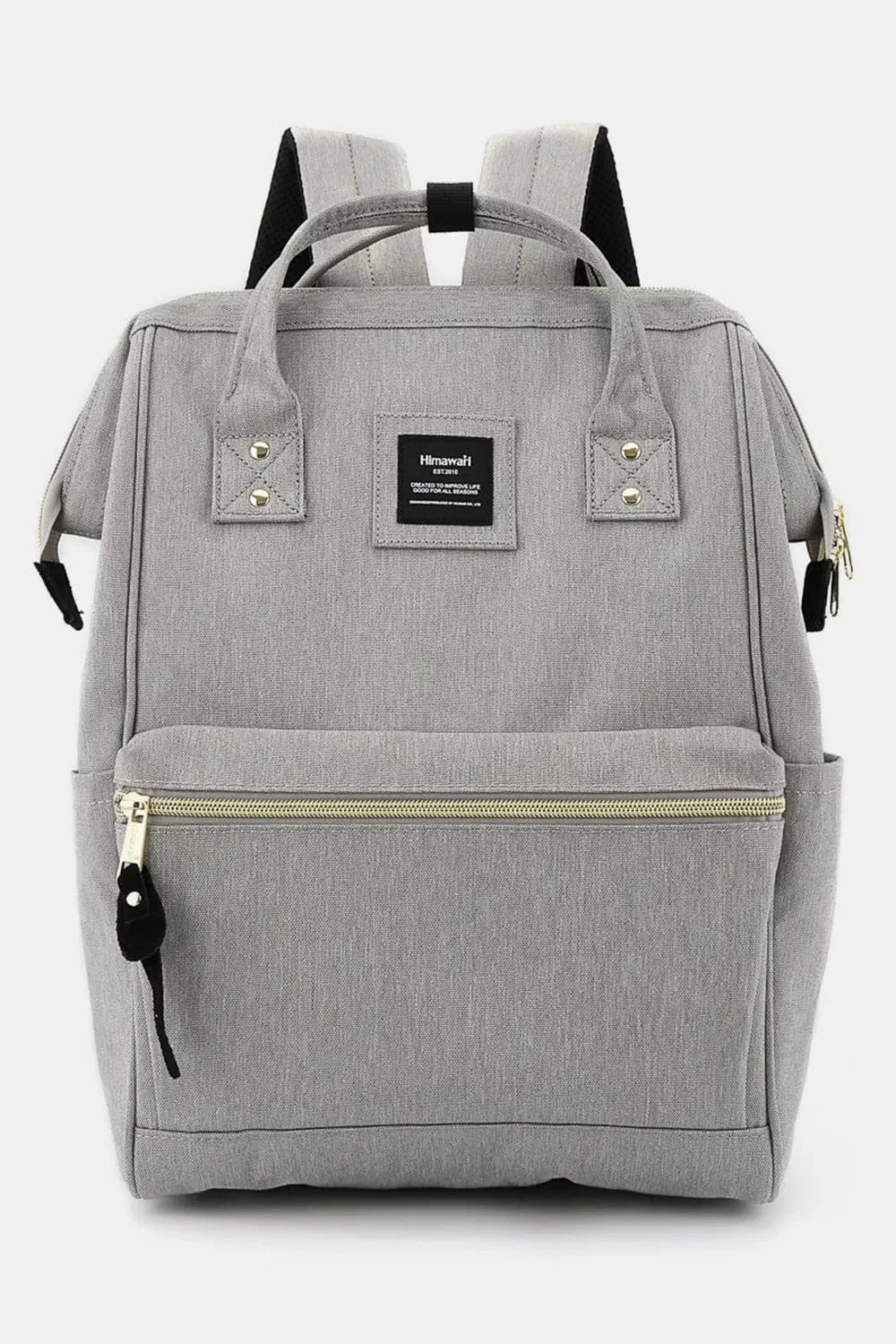 Waterproof Canvas Backpack Bag with Side Pockets Backpacks Gray / One Size The Nichole Collection
