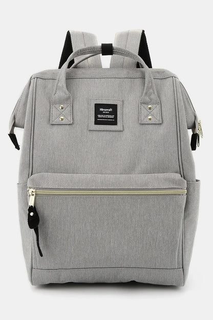 Waterproof Canvas Backpack Bag with Side Pockets Backpacks Gray / One Size The Nichole Collection
