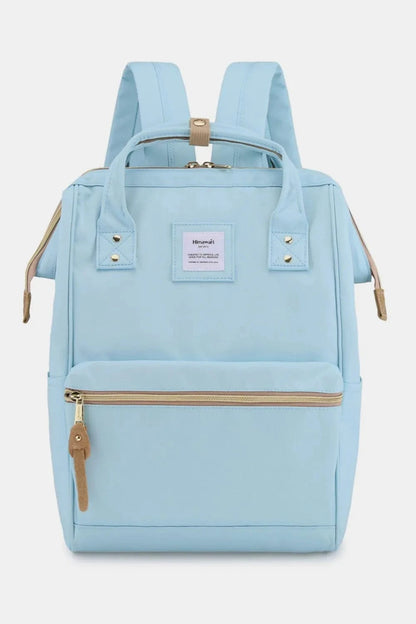 Waterproof Canvas Backpack Bag with Side Pockets Backpacks Light Blue / One Size The Nichole Collection