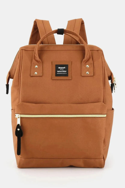 Waterproof Canvas Backpack Bag with Side Pockets Backpacks Rust / One Size The Nichole Collection