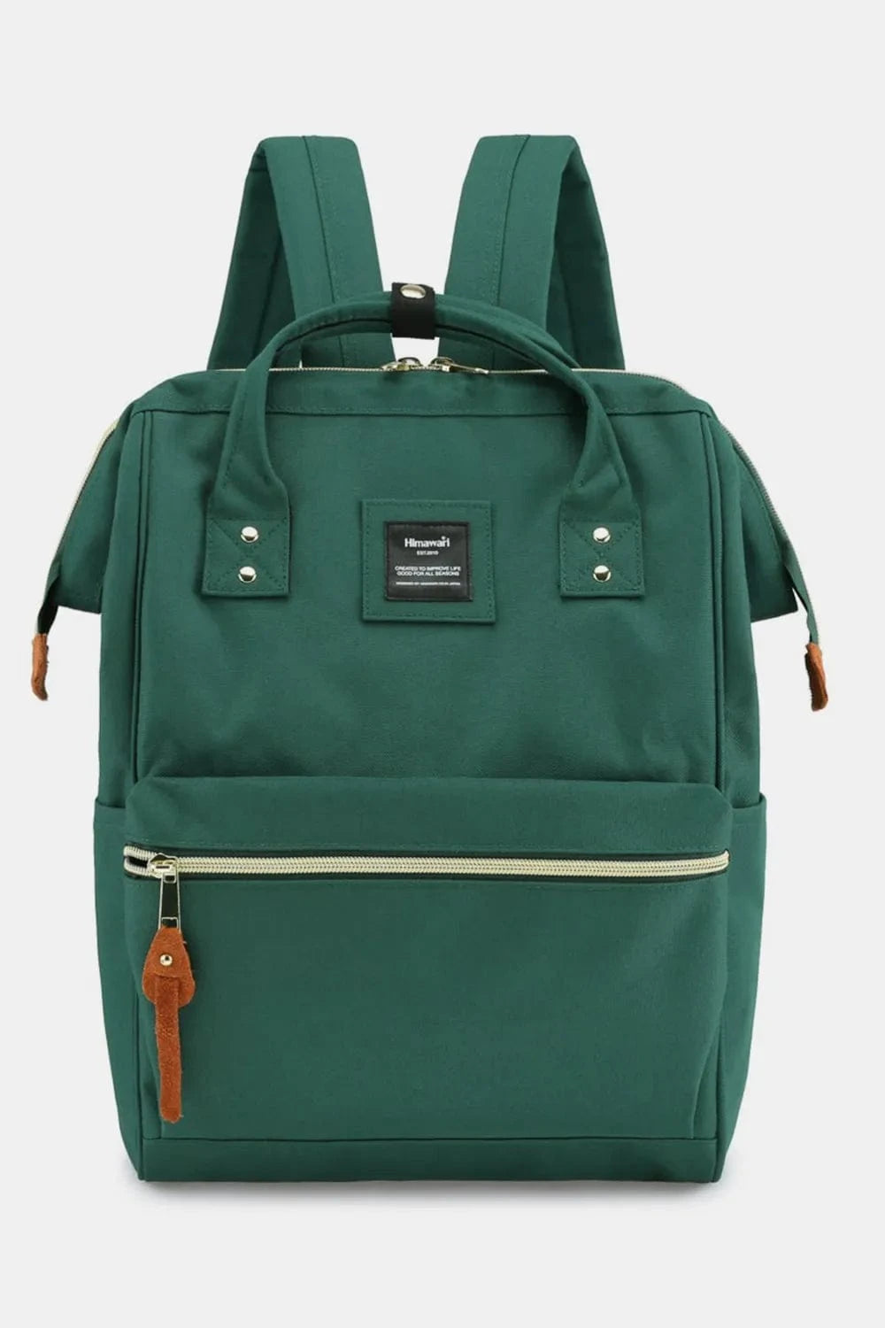 Waterproof Canvas Backpack Bag with Side Pockets Backpacks Green / One Size The Nichole Collection