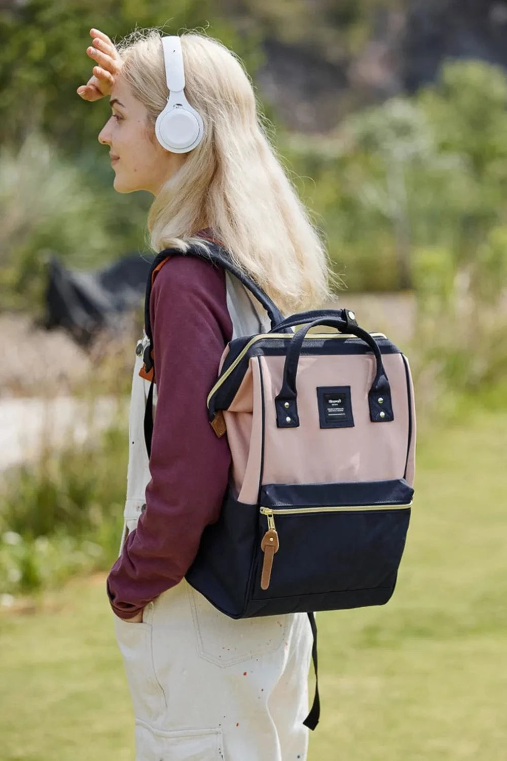 Waterproof Canvas Backpack Bag with Side Pockets Backpacks The Nichole Collection