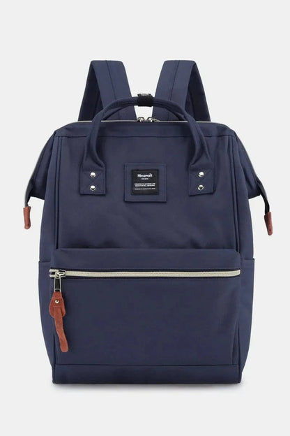 Waterproof Canvas Backpack Bag with Side Pockets Backpacks Navy / One Size The Nichole Collection