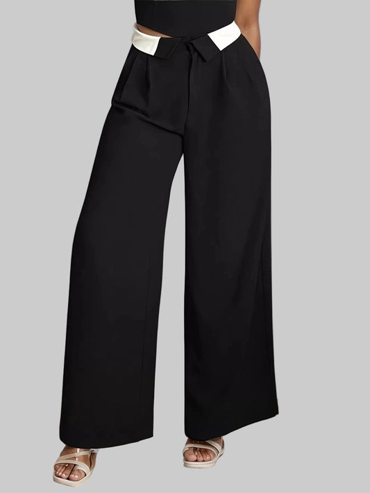Wide Leg Pants Black / XS Trendsi