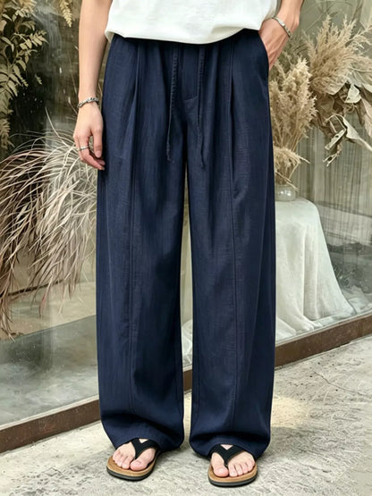 Wide Leg Pants with Drawstring Waist | The Nichole Collection