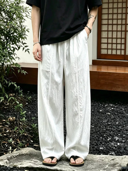 Wide Leg Pants with Drawstring Waist | The Nichole Collection