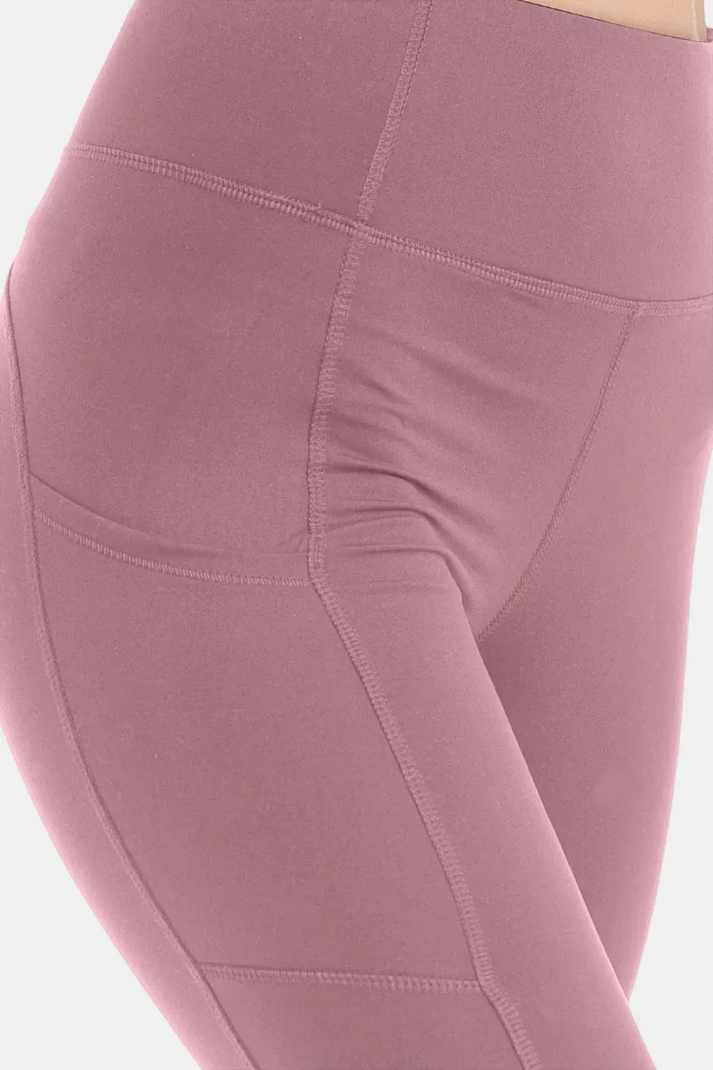 Wide Waistband High Waist Leggings The Nichole Collection