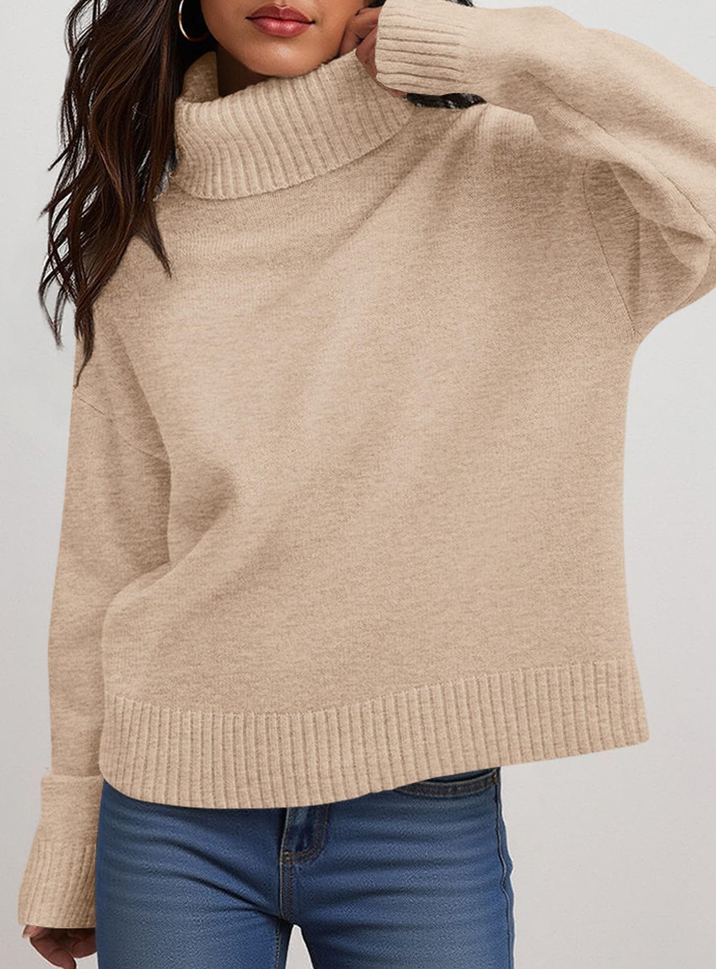 Women’s Chunky Knit Turtleneck Sweater Sweaters The Nichole Collection