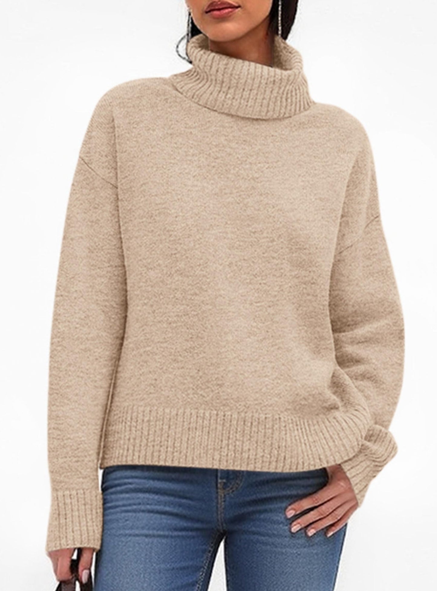 Women’s Chunky Knit Turtleneck Sweater Sweaters The Nichole Collection