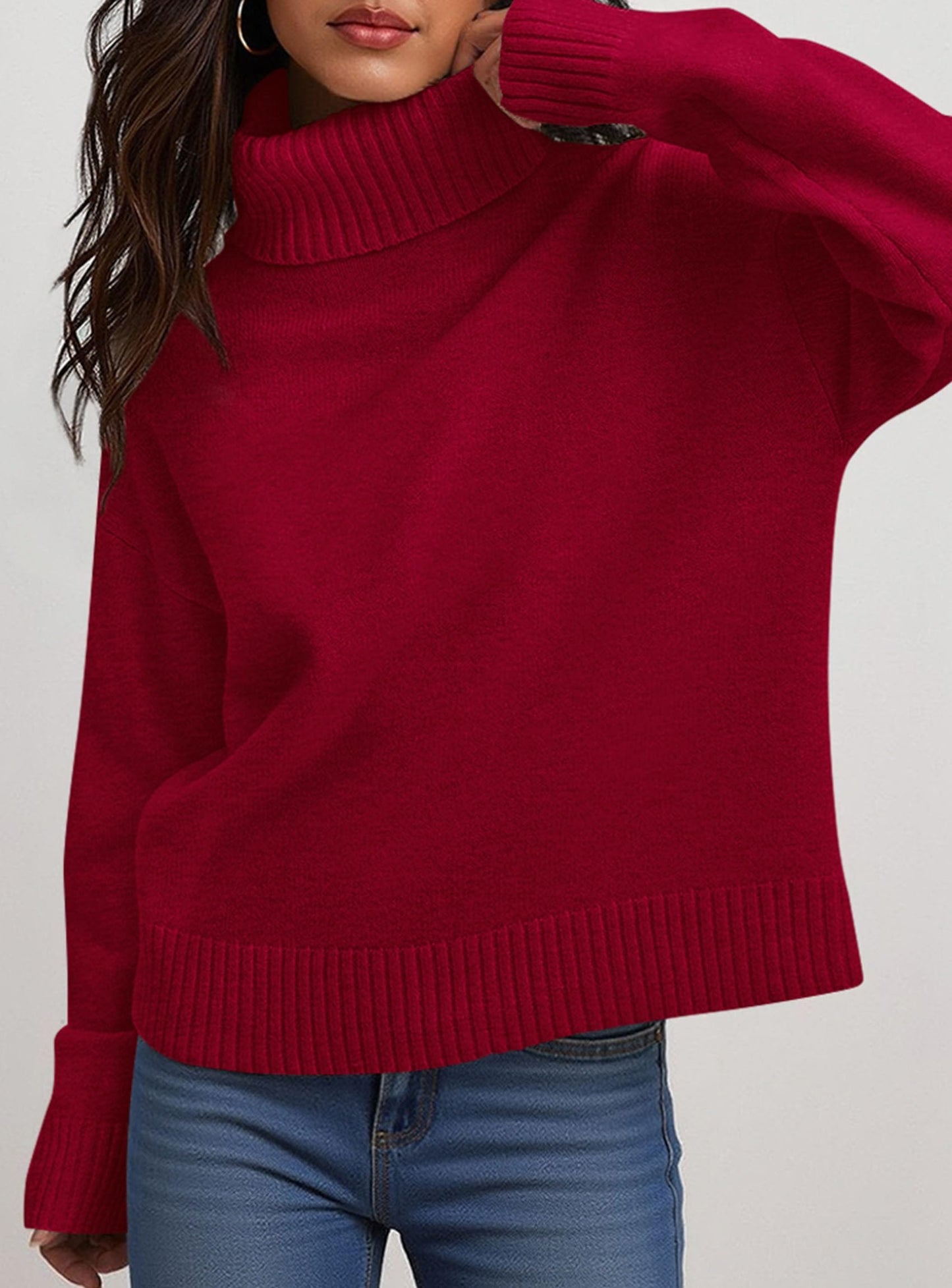 Women’s Chunky Knit Turtleneck Sweater Sweaters The Nichole Collection
