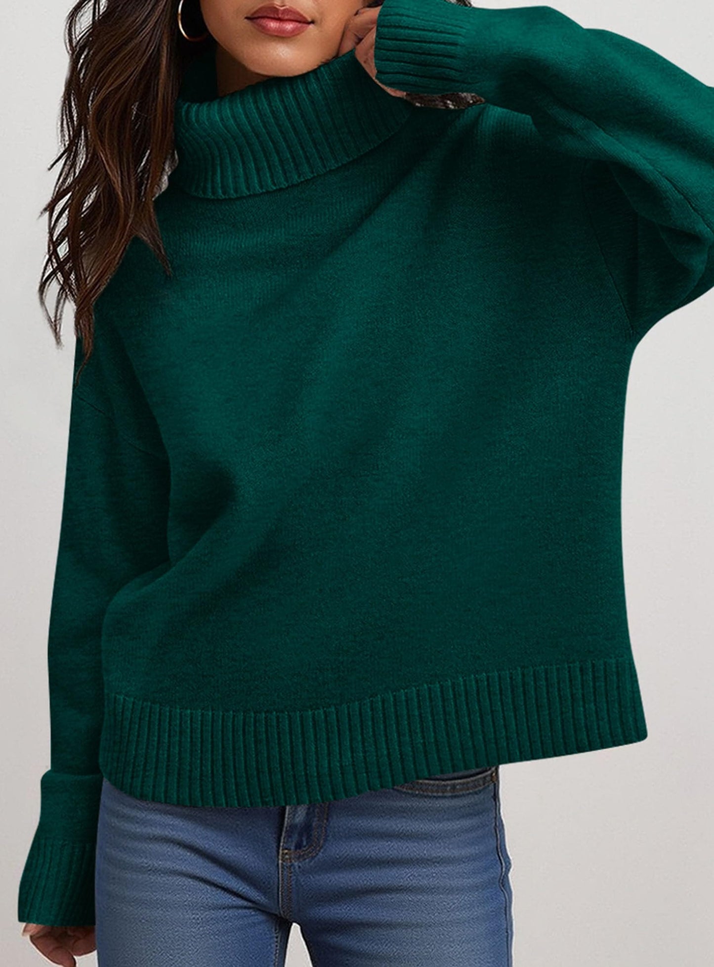 Women’s Chunky Knit Turtleneck Sweater Sweaters The Nichole Collection