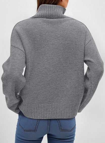 Women’s Chunky Knit Turtleneck Sweater Sweaters The Nichole Collection