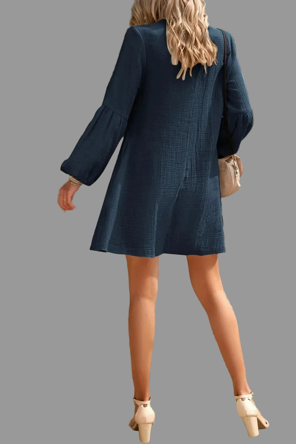 Women’s Cotton Balloon Sleeve Mini Dress The Nichole Collection