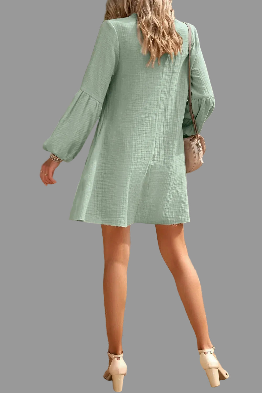 Women’s Cotton Balloon Sleeve Mini Dress The Nichole Collection