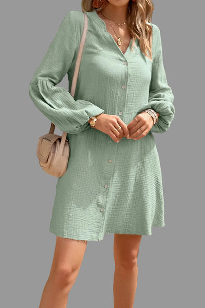 Women’s Cotton Balloon Sleeve Mini Dress The Nichole Collection