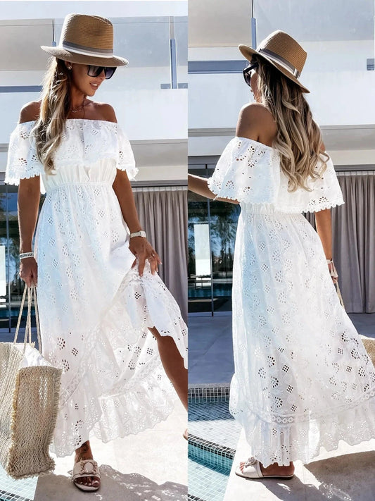 Women's Cotton Boho Chic Maxi Dress Dress The Nichole Collection