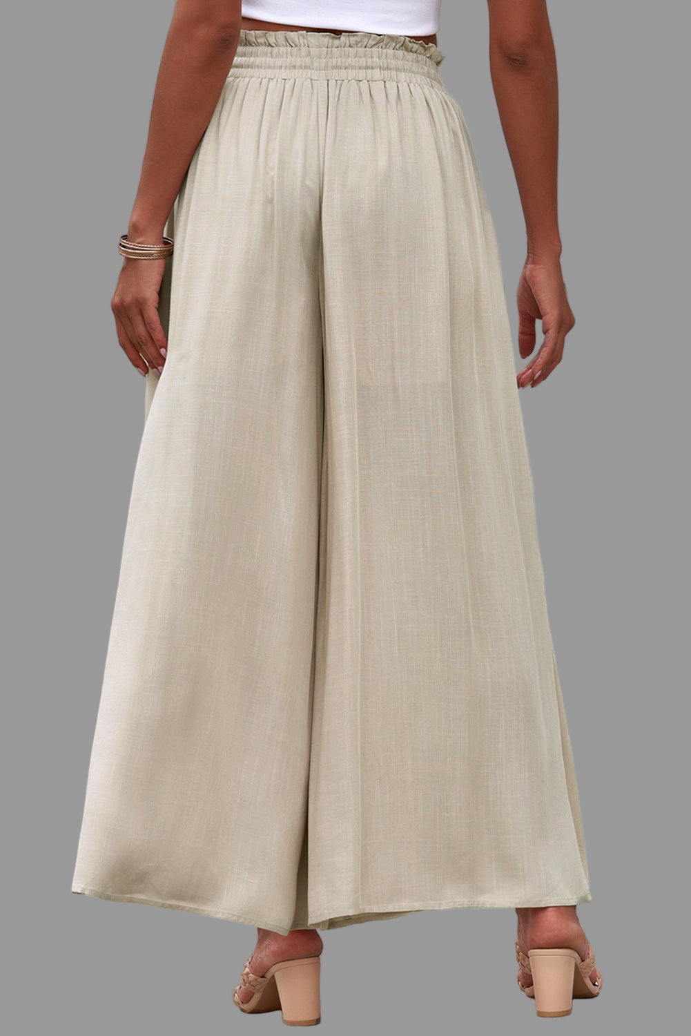 Women’s Drawstring Waist Wide-Leg Pants – Flowing Everyday Elegance Dress Pants The Nichole Collection