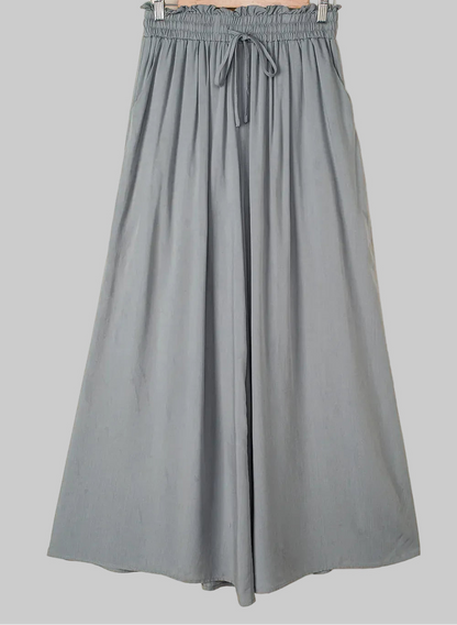 Women’s Drawstring Waist Wide-Leg Pants – Flowing Everyday Elegance Dress Pants The Nichole Collection