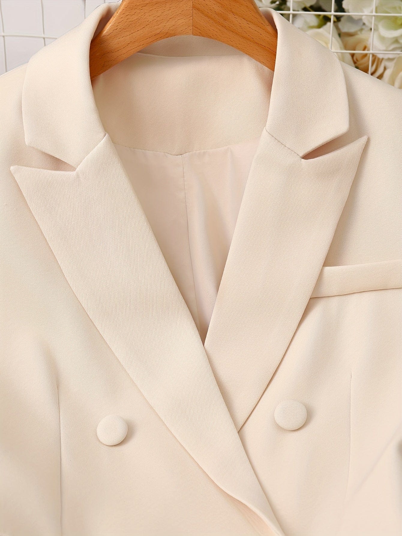 Women’s Elegant Double-Breasted Floor-Length Blazer The Nichole Collection