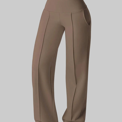 Women’s Flared Yoga Pants with Quick-Dry Fabric Leggings Coffee color / S The Nichole Collection