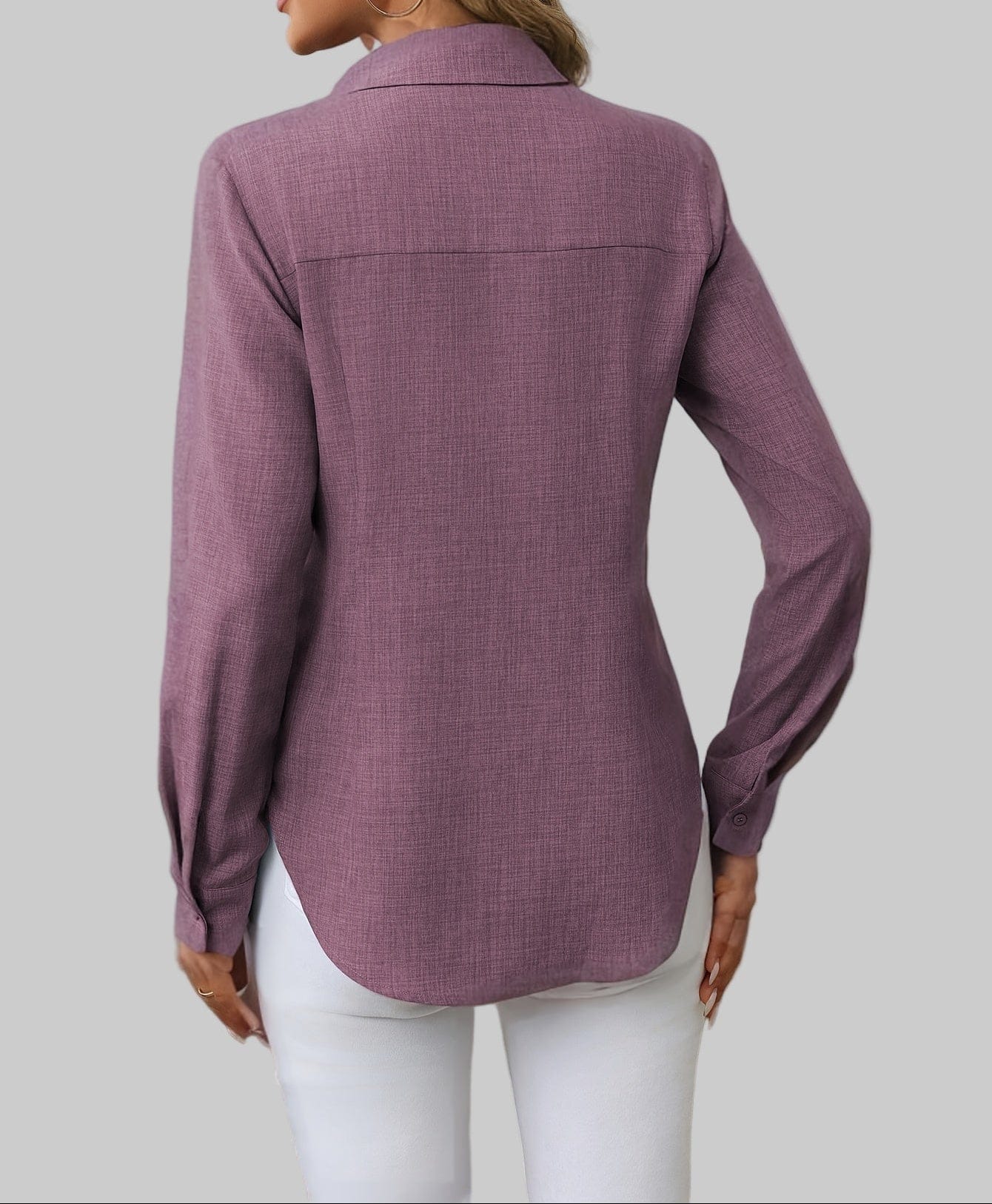 Women's H-Fit Single-Breasted Long Sleeve Shirt Shirts & Tops The Nichole Collection