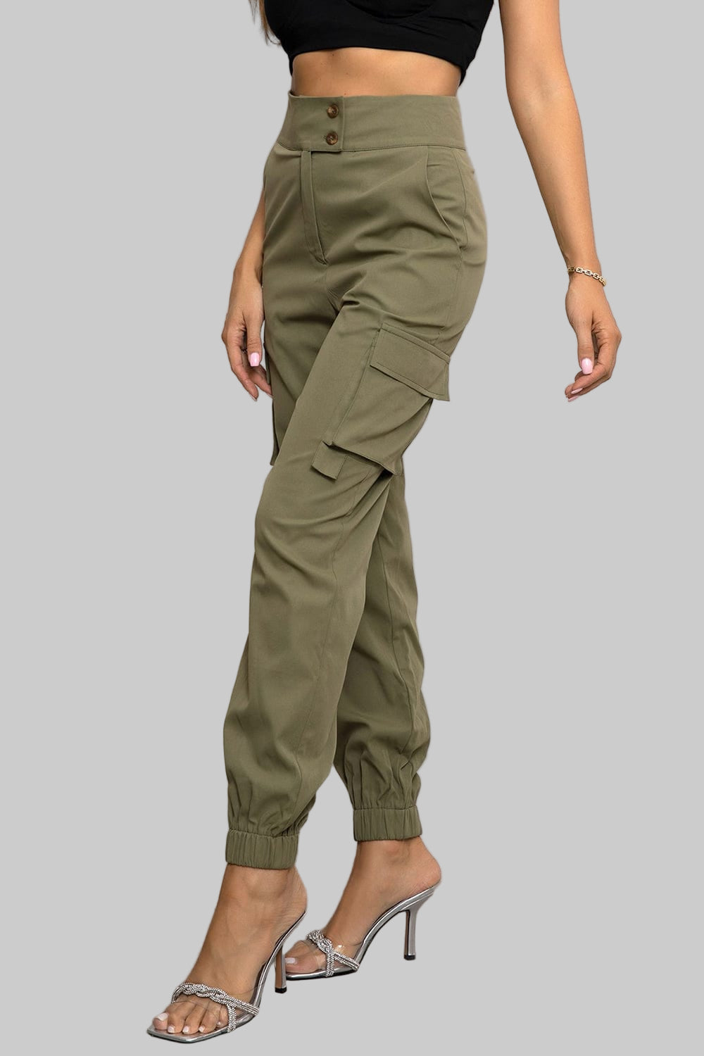 Women’s High-Waist Cargo Pants – Modern Utility Chic Dress Pants The Nichole Collection