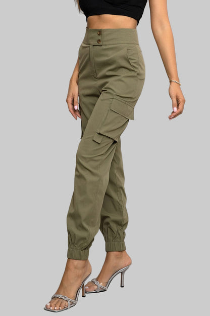 Women’s High-Waist Cargo Pants – Modern Utility Chic Dress Pants The Nichole Collection