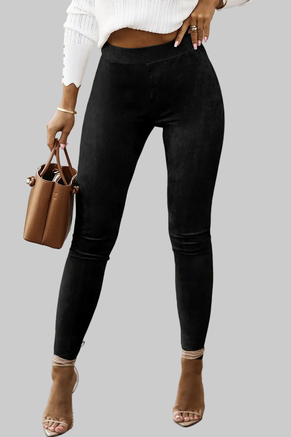 Women’s High Waist Skinny Leggings Black / S The Nichole Collection