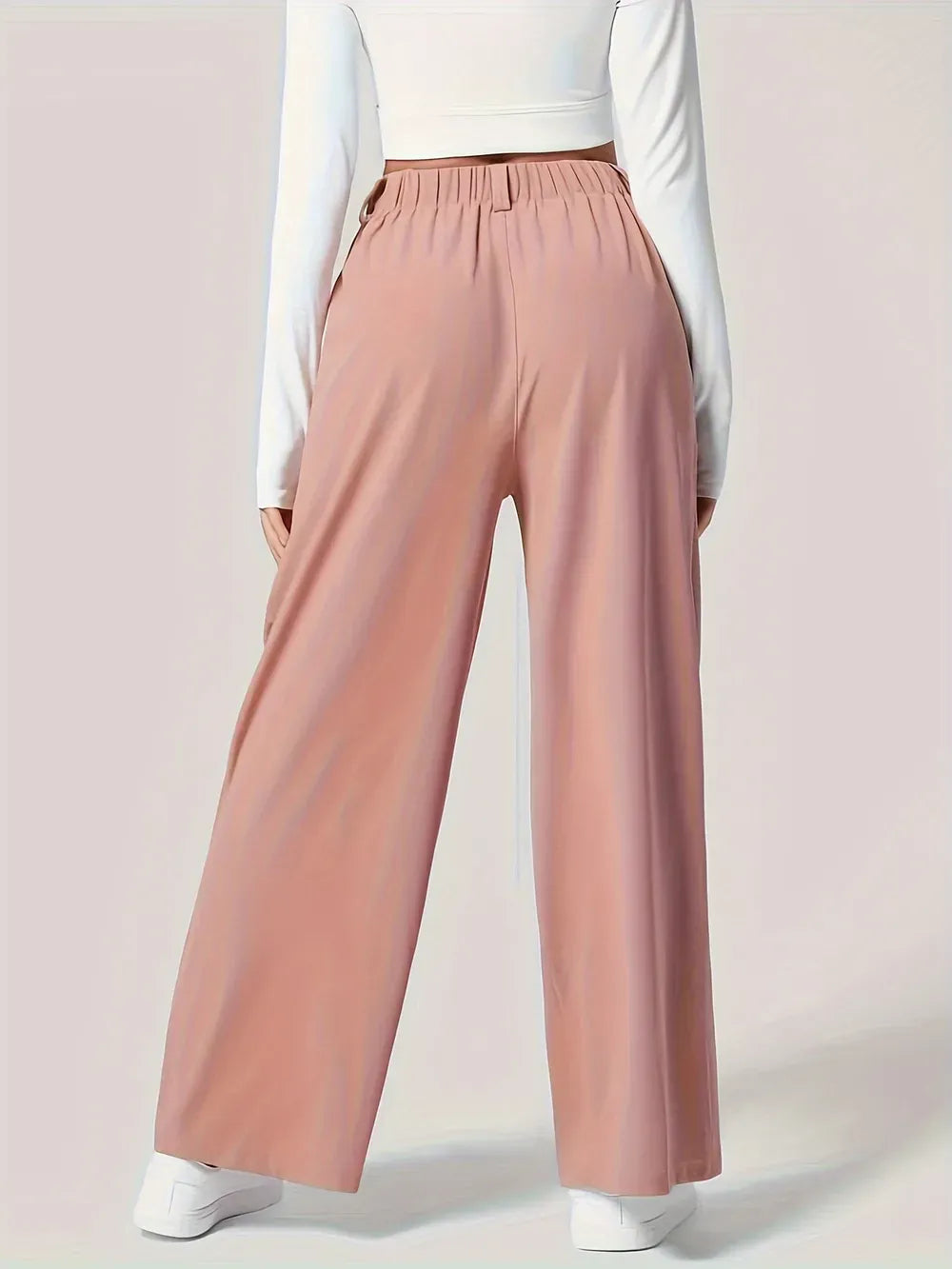 Women’s High-Waist Wide-Leg Pants with Pockets – Effortless Modern Elegance Dress Pants The Nichole Collection