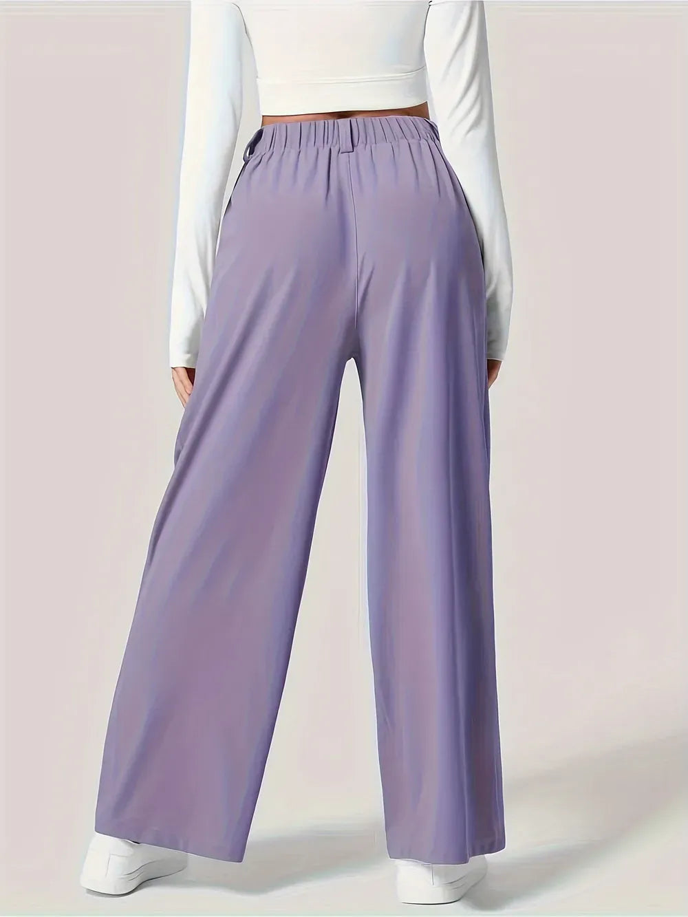 Women’s High-Waist Wide-Leg Pants with Pockets – Effortless Modern Elegance Dress Pants The Nichole Collection
