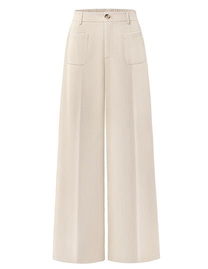 Women's High Waisted Business Casual Palazzo Pants With Pockets The Nichole Collection