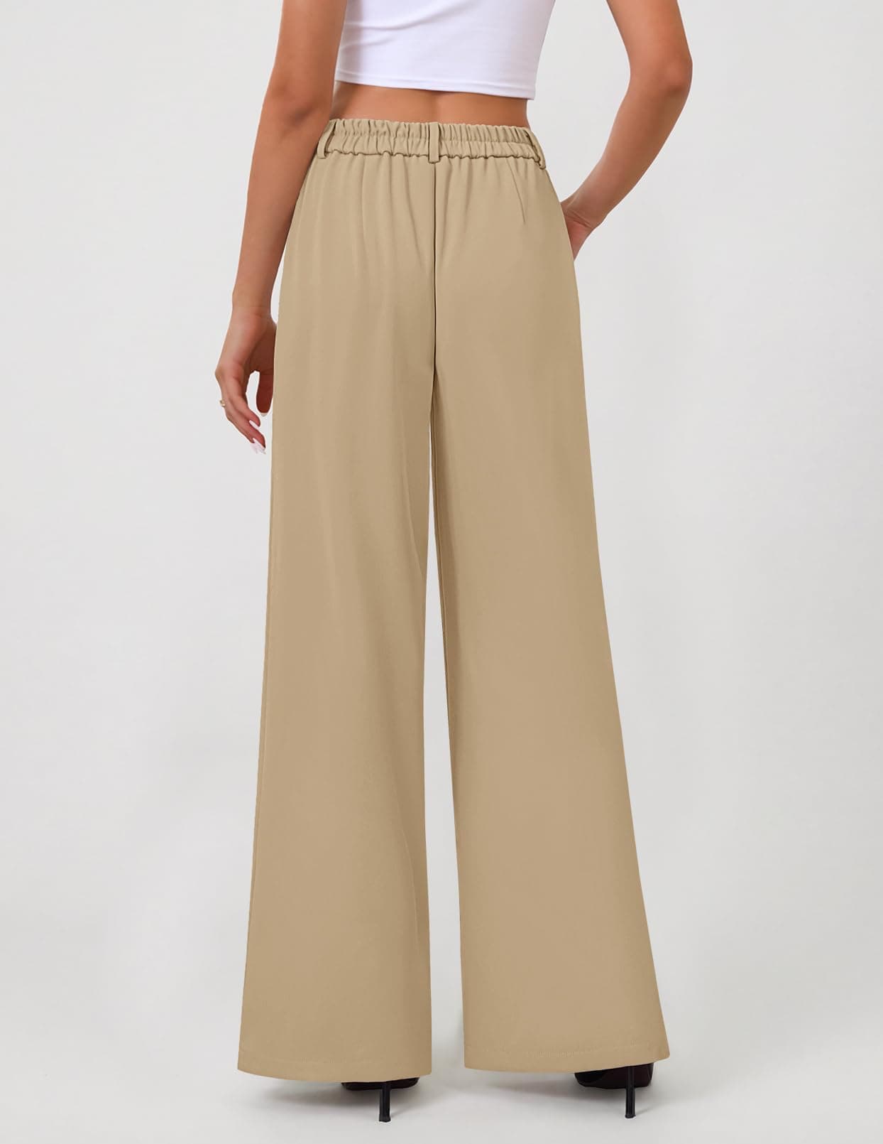 Women's High Waisted Business Casual Palazzo Pants With Pockets The Nichole Collection