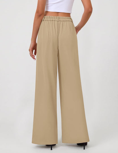 Women's High Waisted Business Casual Palazzo Pants With Pockets The Nichole Collection