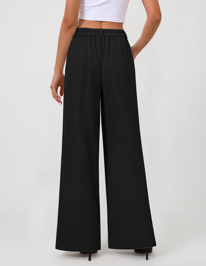 Women's High Waisted Business Casual Palazzo Pants With Pockets The Nichole Collection