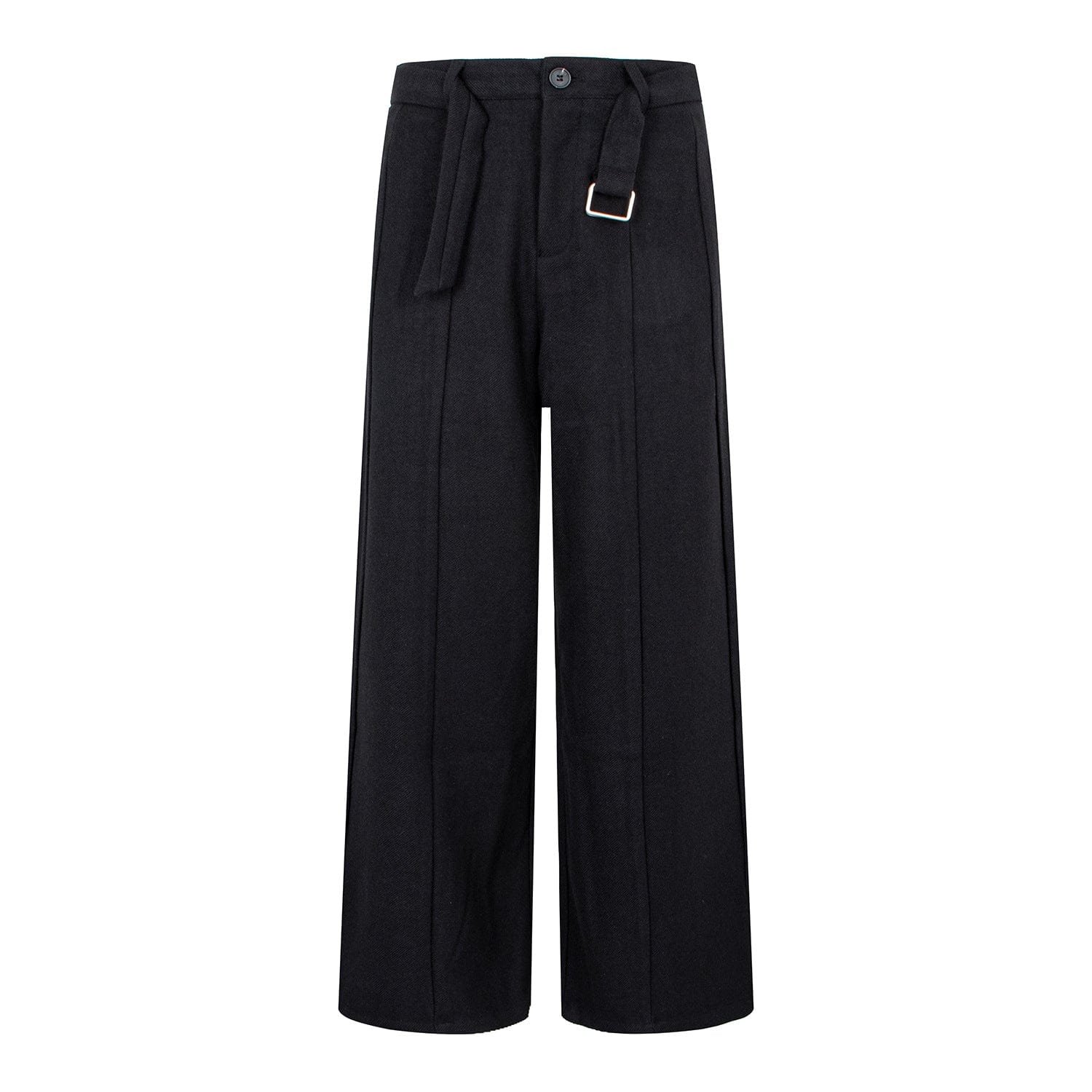 Women's High-Waisted Slimming Wide-Leg Straight-Cut Casual Trousers Dress Pants Black / S The Nichole Collection