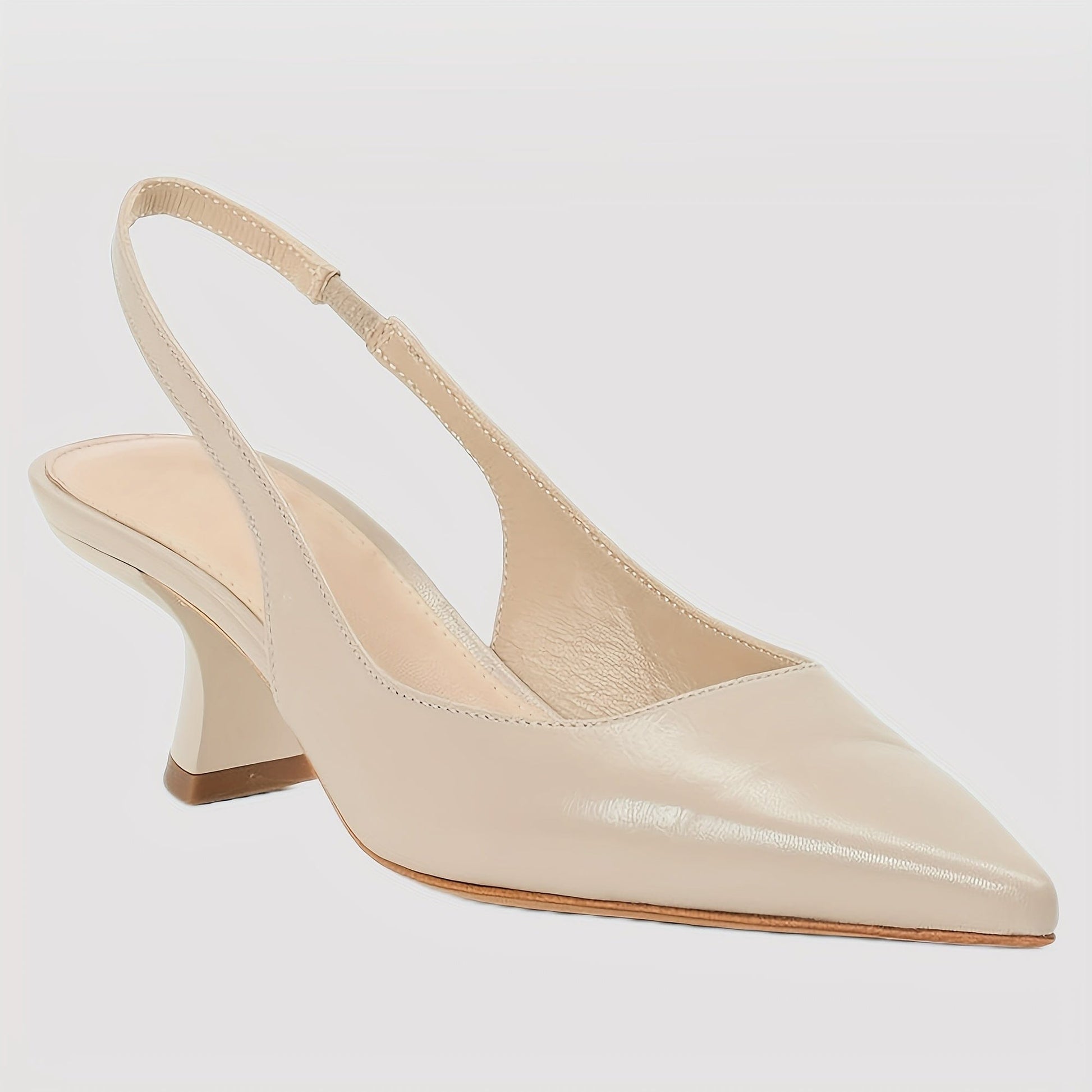 Women’s Kitten Heel Slingback Pumps – Pointed Toe Low Heel Dress Shoes Shoes The Nichole Collection