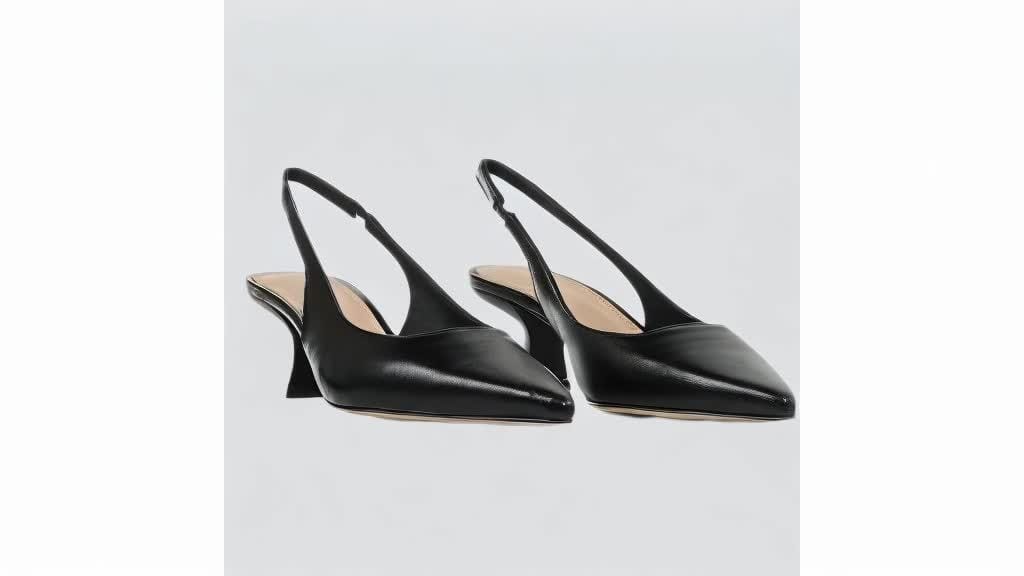 Women’s Kitten Heel Slingback Pumps – Pointed Toe Low Heel Dress Shoes Shoes The Nichole Collection