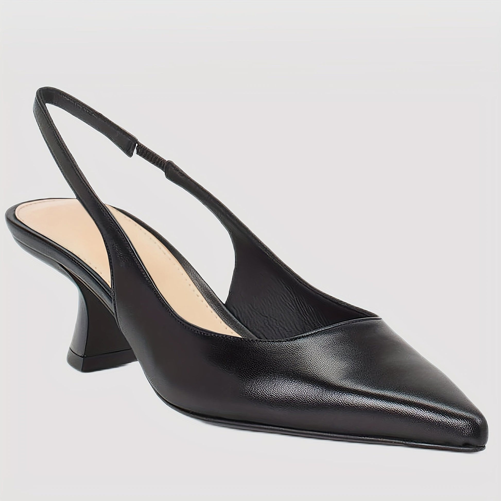Women’s Kitten Heel Slingback Pumps – Pointed Toe Low Heel Dress Shoes Shoes The Nichole Collection