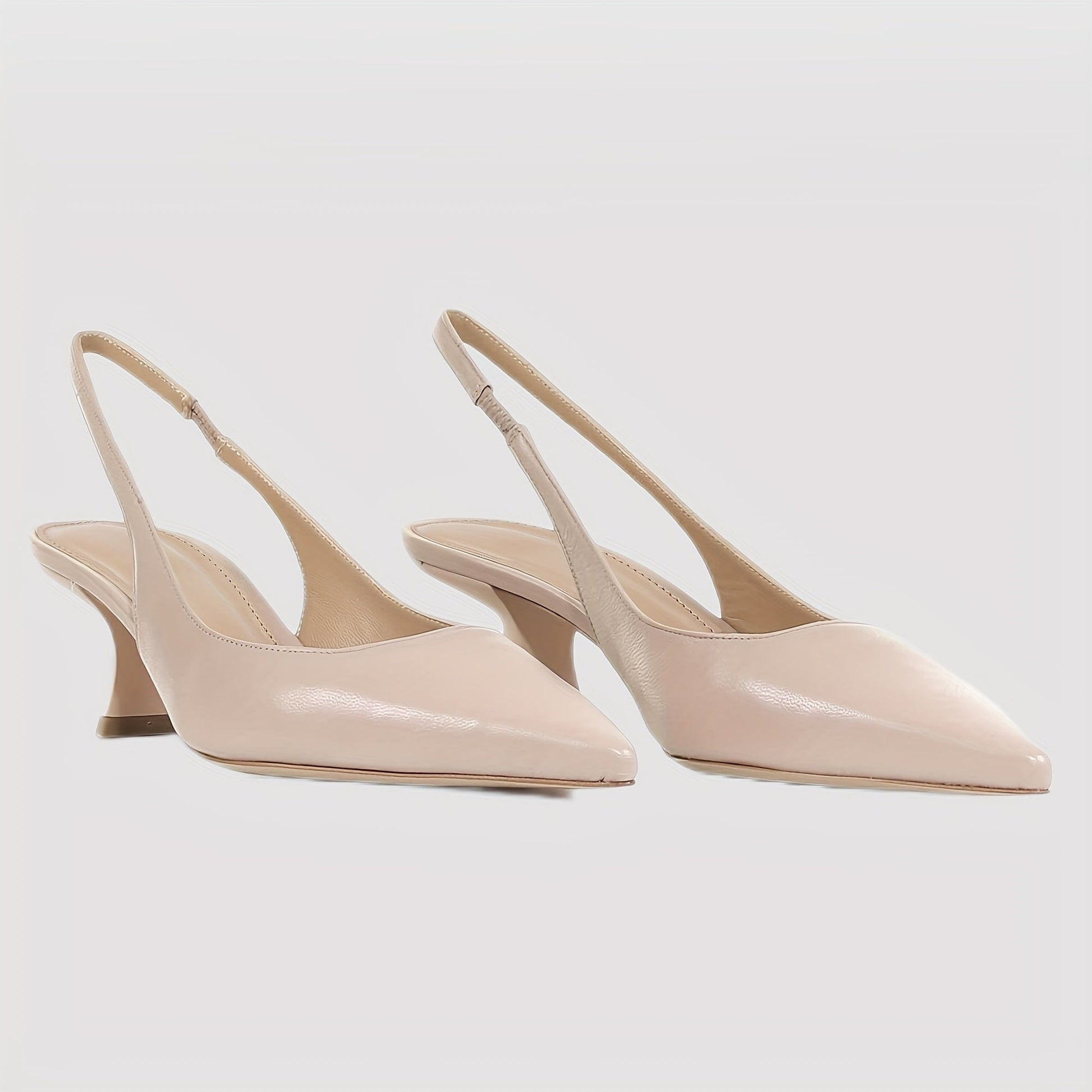 Women’s Kitten Heel Slingback Pumps – Pointed Toe Low Heel Dress Shoes Shoes The Nichole Collection